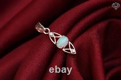 Unique Design Natural Ethiopian Opal Stone 925 Solid Silver Pendant Gift for Her