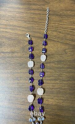 Unique Nicky Butler Sterling Silver 925 Multi Stone Amethyst Pendant Necklace