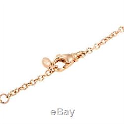Valente Milano 18K Rose Gold White Brown Diamonds Pink Quartz Pendant Necklace
