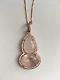Valentines BOXED NEW Rose Gold Pendant on Chain Thomas Sabo with 2 Rose quartz