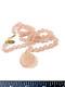 Vintage 14K Rose Quartz Silk Tied Beaded Necklace Carved Pendant 85 Grams 30
