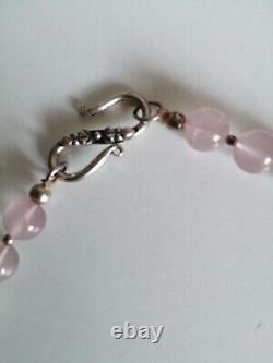 Vintage Art Deco Style Carved Rose Quartz