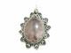 Vintage Silver 925 Rose Quartz Silver Necklace Silver Pendant