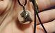 Vintage Sterling Silver OOAK Lion Rose Quartz Crystal Sphere Pendant Necklace