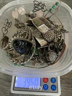 Vintage Sterling Silver Rings Pendants Pins Wholesale Lot Not Scrap Wearable 395