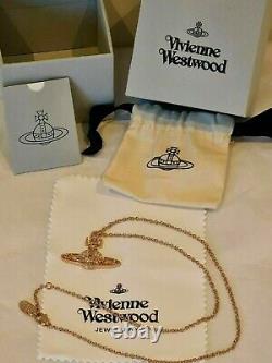 Vivienne Westwood Rose Gold Kika Crystal Bas Relief Necklace and Earrings Set