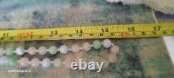 Vtg Natural Stones Necklace Rose Quartz Amathyst Blue Lace Agate Amazonite