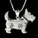 WESTIE SCOTTISH Scottie DOG Puppy made with Swarovski Crystal Necklace Jewelry