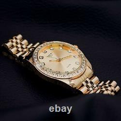 Watch Iced Analog Last Supper Pendant 14k Gold Plated Cuban Chain Cubic Zirconia