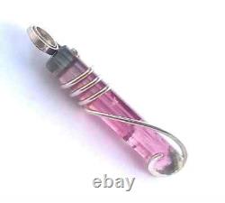 Watermelon Natural Tourmaline Pendant, Tourmaline Crystal Necklace, Pink 19.70 Ct