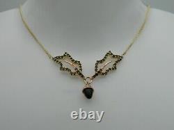 Welsh Clogau 9ct Yellow & Rose Gold Royal Clogau Oak Smoky Quartz Necklace