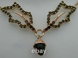 Welsh Clogau 9ct Yellow & Rose Gold Royal Clogau Oak Smoky Quartz Necklace