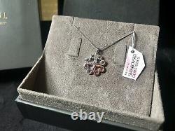 Welsh Clogau Sterling Silver 9ct Rose Gold & Swarovski Affinity Pendant Necklace