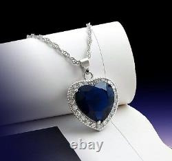 Wholesale 20 pic Silver Titanic Rose Heart Of The Ocean Crystal Necklace Pendant