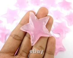 Wholesale Rose Quartz Crescent Stars Crystal pentacle necklace Star Pendant