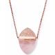 Women's Michael Kors MKJ5252791 Rose Gold Blush Rush Pyramid Stone Necklace