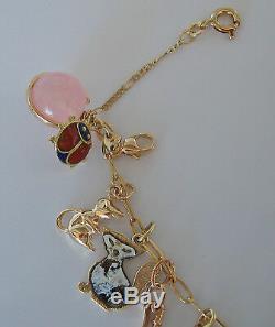 Wow Bracelet Charm with 22 Pendant Made from 14kt 585 & 333 Gold